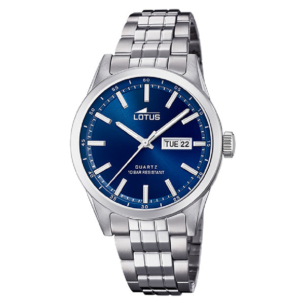 MONTRE LOTUS CLASSIC STEEL 18670/3 BLEU, BRACELET EN ACIER, HOMME