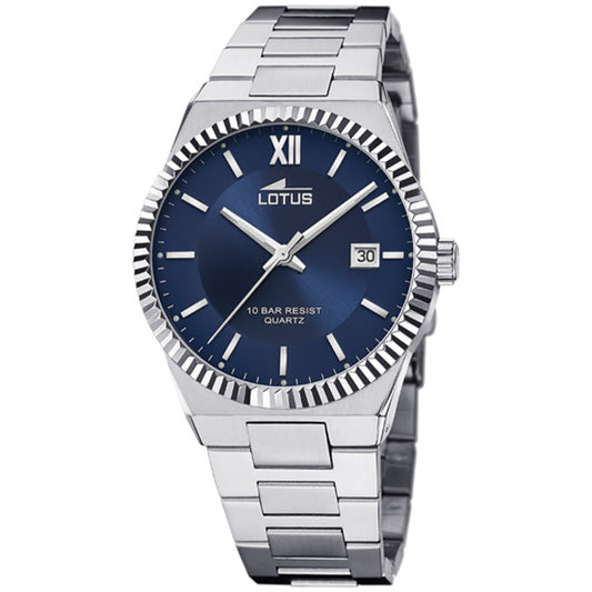 MONTRE LOTUS 18835/2 BLEU, BRACELET EN ACIER INOXYDABLE, HOMME