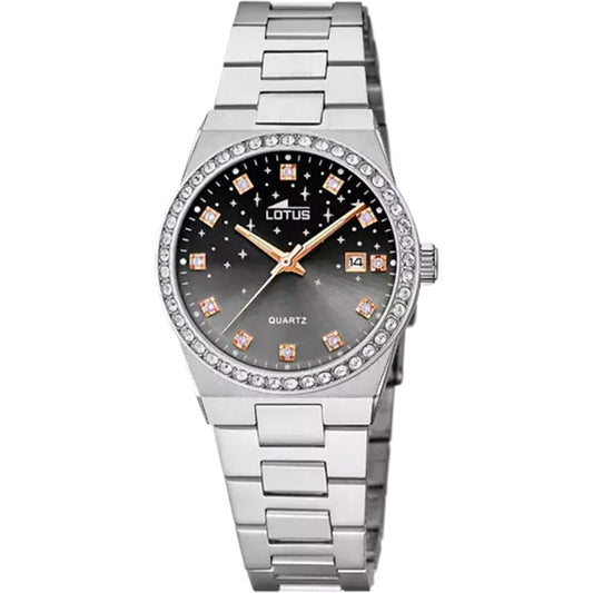 MONTRE LOTUS 18885/4 NOIR, BRACELET EN ACIER INOXYDABLE, FEMME