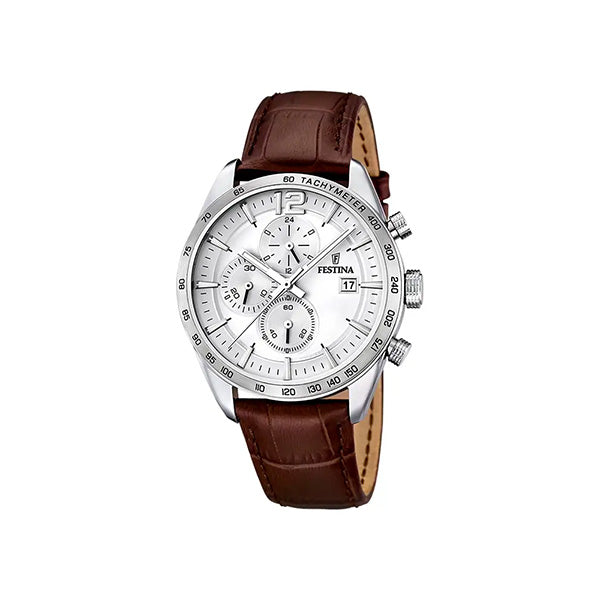 MONTRE FESTINA F16760/1 GRIS, BRACELET CUIR, HOMME