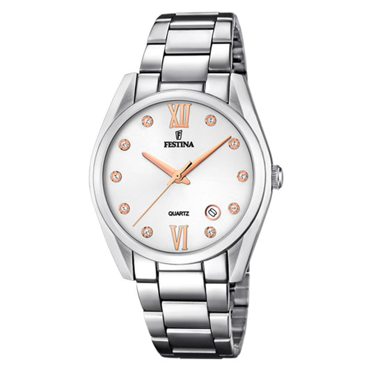 MONTRE FESTINA F16790/A GRIS, BRACELET ACIER INOXYDABLE, FEMME