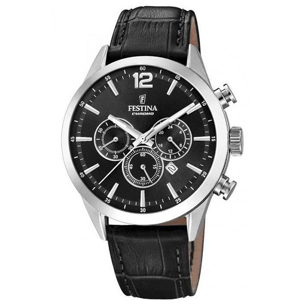 MONTRE FESTINA F20542/5 NOIR, BRACELET CUIR, HOMME