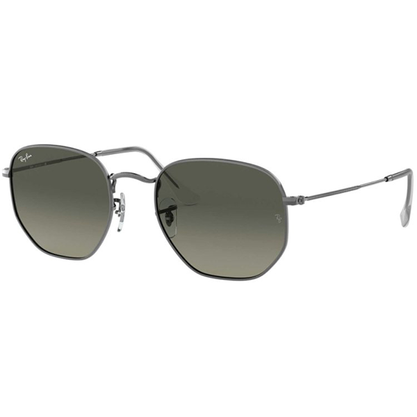 Lunettes de soleil hexagonales Ray-Ban, verres dégradés gris, 51 mm