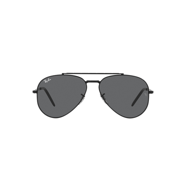 Ray-Ban New Aviator Lunettes de soleil RB3625 002 B1 Noir Gris Verres Taille 58