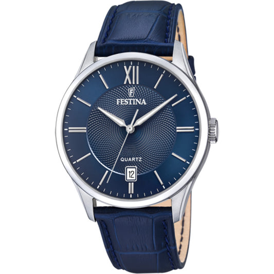 MONTRE FESTINA F20426/2 BLEU, BRACELET CUIR, HOMME